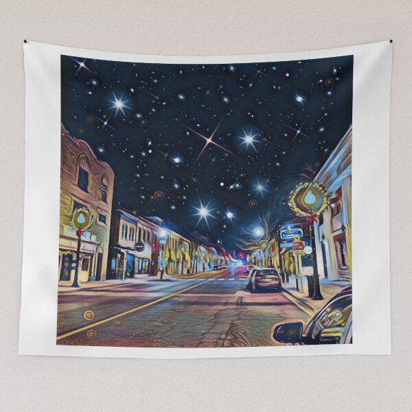 Item preview, Main St Christmas oil painting style designed and sold by Hamilton is Beautiful.
