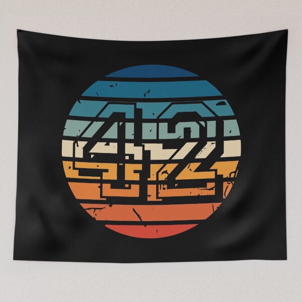 Item preview, Number 42 Vintage Retro Sport Sunset Birthday Squad Racing Numbers designed and sold by 27th-Tee.