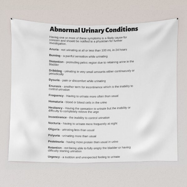 Item preview, Abnormal Urinary Conditions Chart designed and sold by Caregiverology.