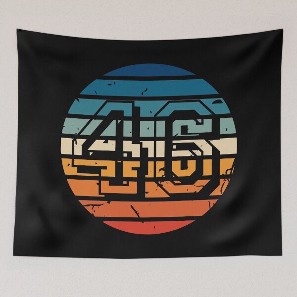 Item preview, Number 46 Vintage Retro Sport Sunset Birthday Squad Racing Numbers designed and sold by 27th-Tee.
