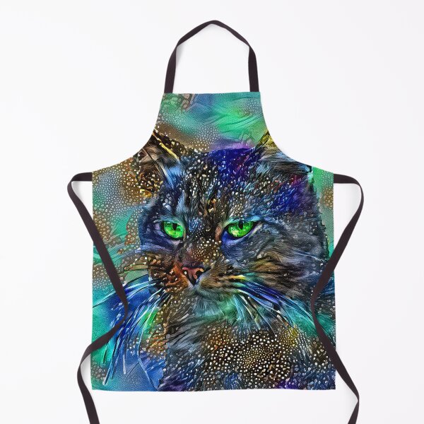Item preview, Artificial neural style Starry night wild cat designed and sold by blackhalt.