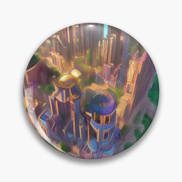 Item preview, Surrealism image with a city of the future designed and sold by limecaptures.