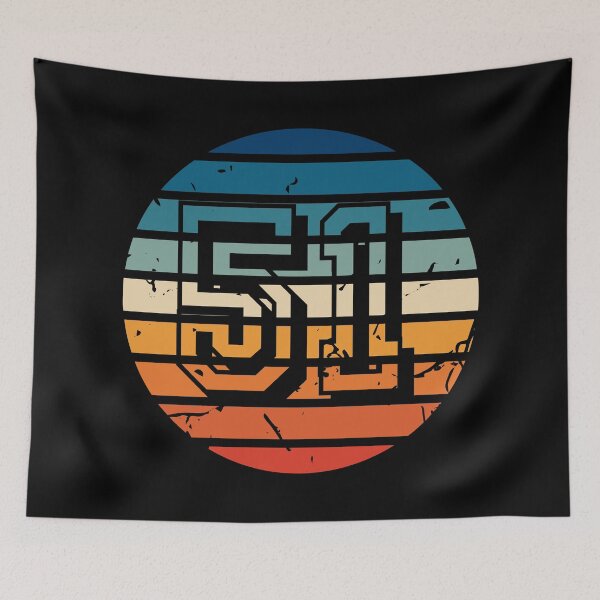 Item preview, Number 51 Vintage Retro Sport Sunset Birthday Squad Racing Numbers designed and sold by 27th-Tee.