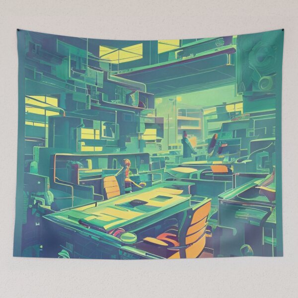Item preview, Downtown Office, Year 2050 designed and sold by EsoteraArt.