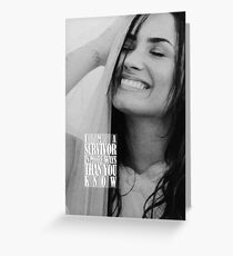 Tarjeta de felicitación La sonrisa de sobreviviente de Demi Lovato