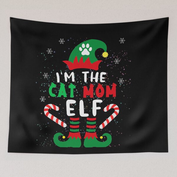 Item preview, women I'm The cat mom Elf Xmas Matching Christmas For Family designed and sold by POPLIN ⭐ ⭐ ⭐ ⭐ ⭐.