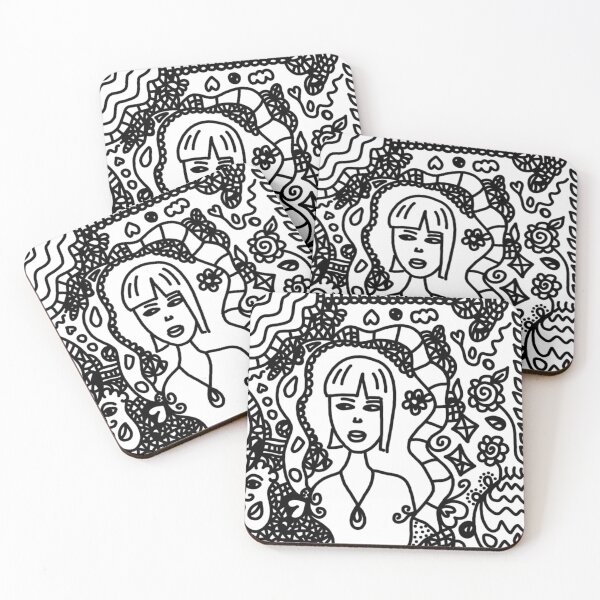 Item preview, Black and white doodle designed and sold by eucamila.