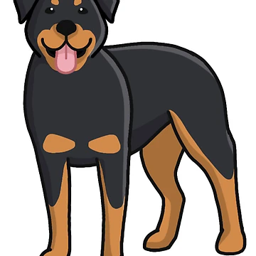 Artwork thumbnail, Simple Rottweiler by PupBubble Art