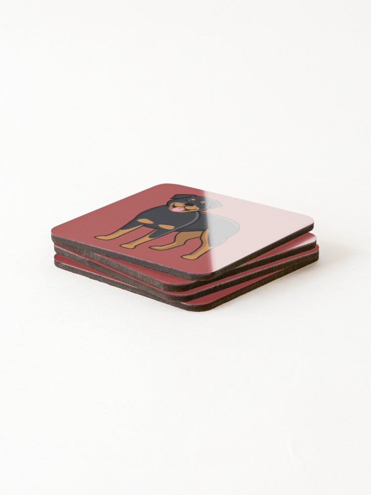 Thumbnail 4 of 5, Coasters (Set of 4), Simple Rottweiler designed and sold by Austin326.