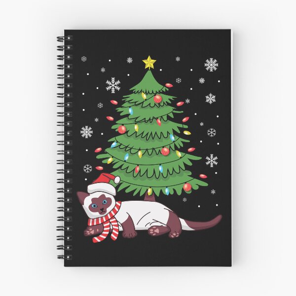 Item preview, Copy of Funny Cute Siamese Cat Christmas Tree Snowflakes design designed and sold by siamesestore.