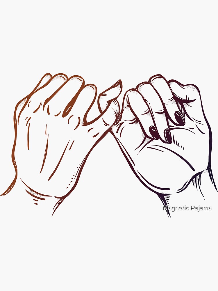 Pinky Promise: 2 Hands Shaking their Pinkie Fingers in a Promise by MagneticMama