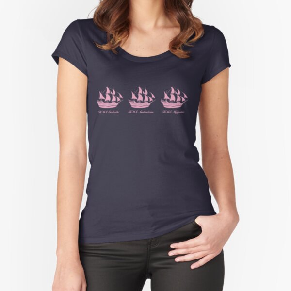 Kesgrave Warship Tee (pink) Fitted Scoop T-Shirt