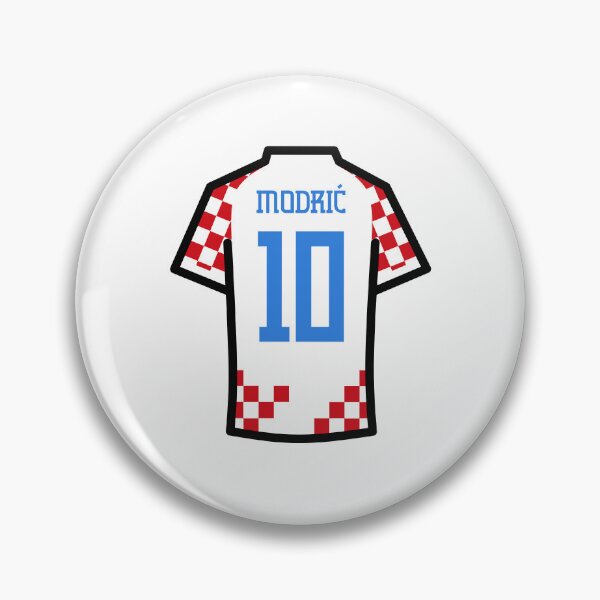 Item preview, Modric #10 CRO Red White Blue 22 Football Jersey designed and sold by Millustgfx.