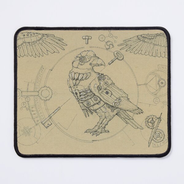Item preview, Steampunk Raven (Ink Illustration) designed and sold by Sam Deacon Art.