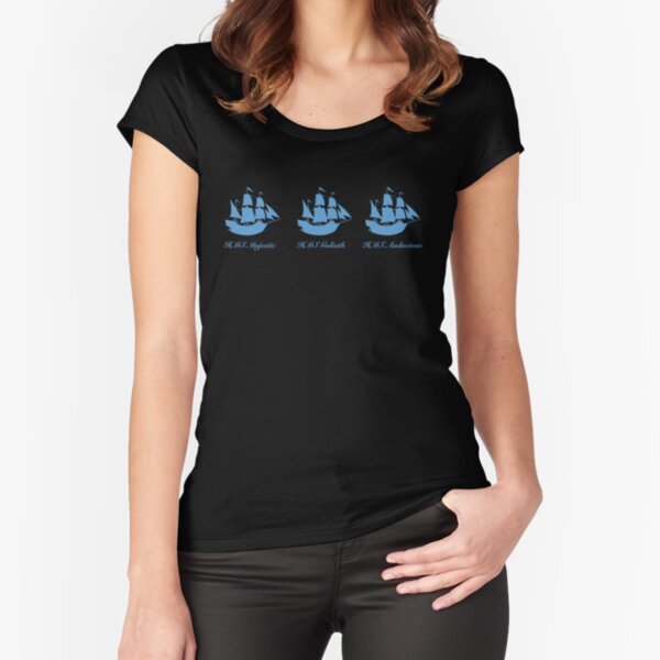 The Bea Tee (blue) Fitted Scoop T-Shirt