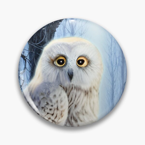 Item preview, Snowy Owl in Enchanted Forest, fantasy art designed and sold by LoneAngel.