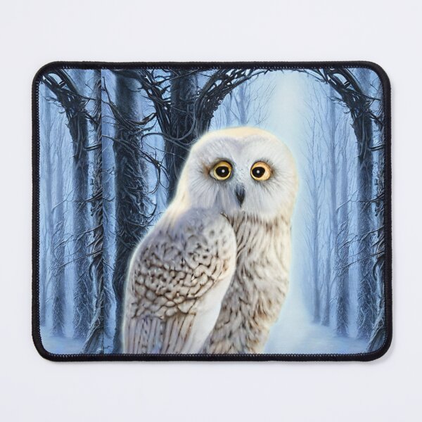Item preview, Snowy Owl in Enchanted Forest, fantasy art designed and sold by LoneAngel.