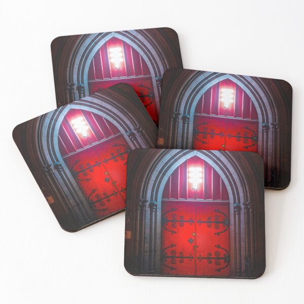 Item preview, New York City Church Door at Night designed and sold by VisualVoyages.