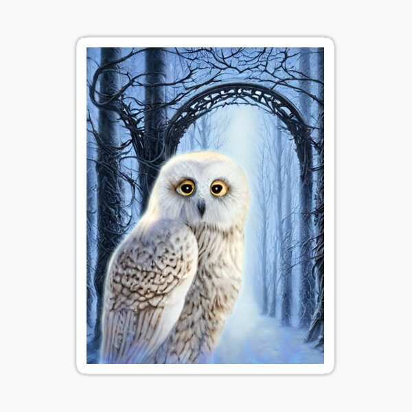 Cute Owl Diamond Painting Set by Wizardi. Fantasy Diamond Art