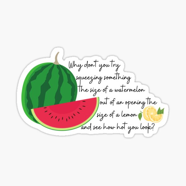 Item preview, Kirstie Alley try squeezing something the size of a watermelon out of an opening the size of a lemon Look Whos Talking Mollie designed and sold by Danielle Slade.