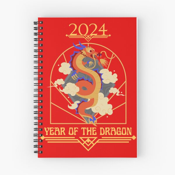 Item preview, Year Of The Dragon 2024 Chinese New Year Lunar Calendar Art Noveau designed and sold by JessieJune.