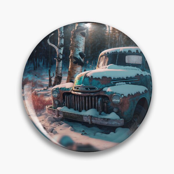Item preview, Winter Pickup Truck #11, a perfect gift for all American Hot Rod fans designed and sold by RodZnRoll.