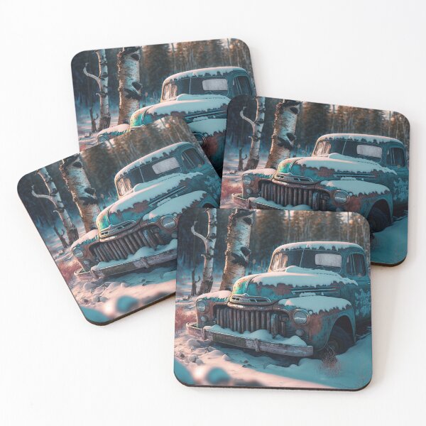 Item preview, Winter Pickup Truck #11, a perfect gift for all American Hot Rod fans designed and sold by RodZnRoll.