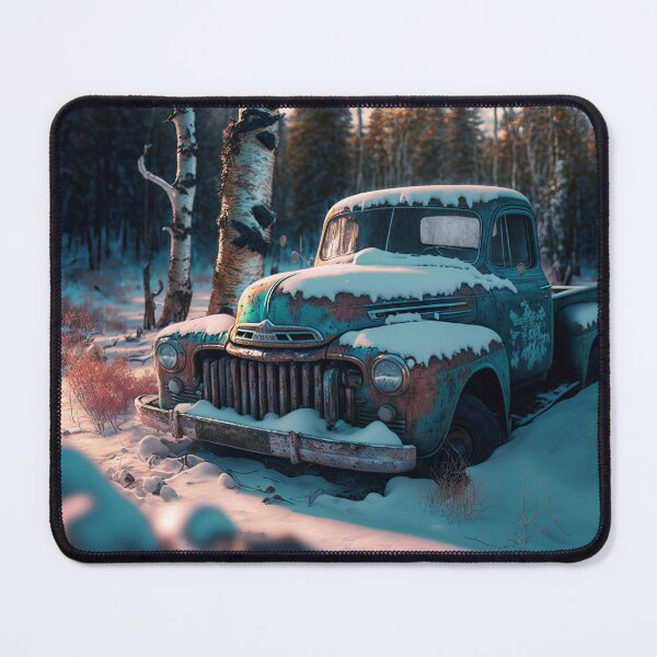 Item preview, Winter Pickup Truck #11, a perfect gift for all American Hot Rod fans designed and sold by RodZnRoll.