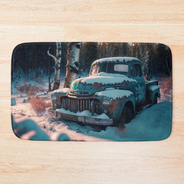 Item preview, Winter Pickup Truck #11, a perfect gift for all American Hot Rod fans designed and sold by RodZnRoll.