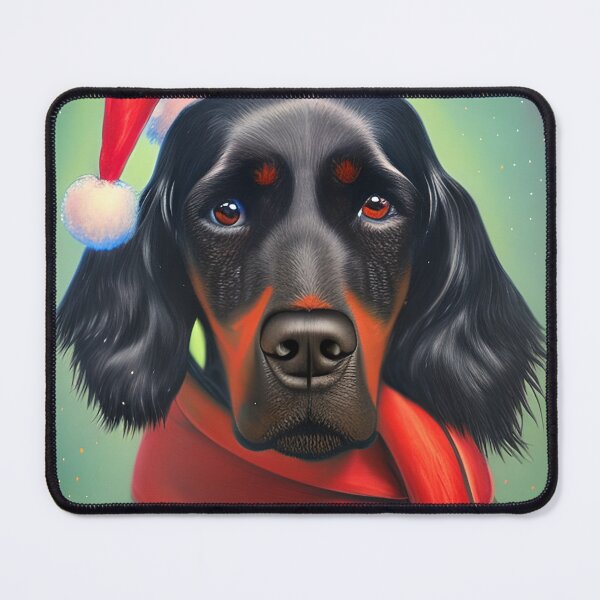 Item preview, Christmas Gordon Setter Wearing A Santa Hat designed and sold by ZenEverAI.