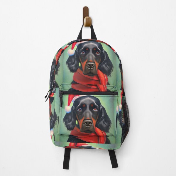 Item preview, Christmas Gordon Setter Wearing A Santa Hat designed and sold by ZenEverAI.