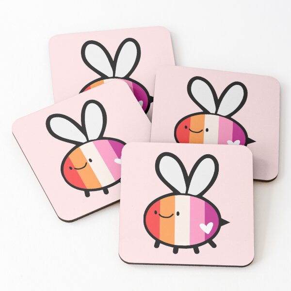 Item preview, Cute Happy Lesbian Bee designed and sold by littlecornershop.