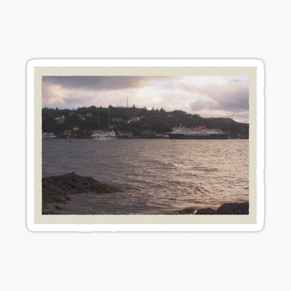 Ferry Returning To Oban Sticker