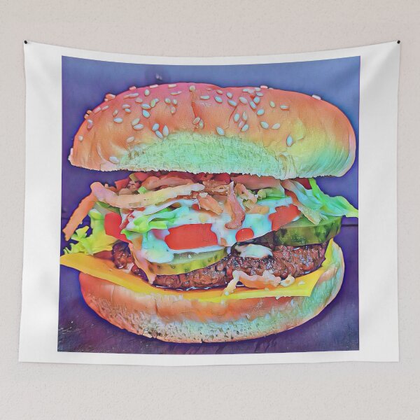 Aperçu de l'œuvre Technicolor Cheeseburger créée et vendue par Hamilton is Beautiful.
