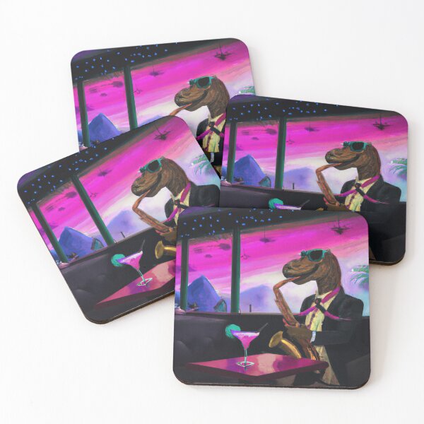 Item preview, A dinosaur playing the saxophone designed and sold by AiArtist01.