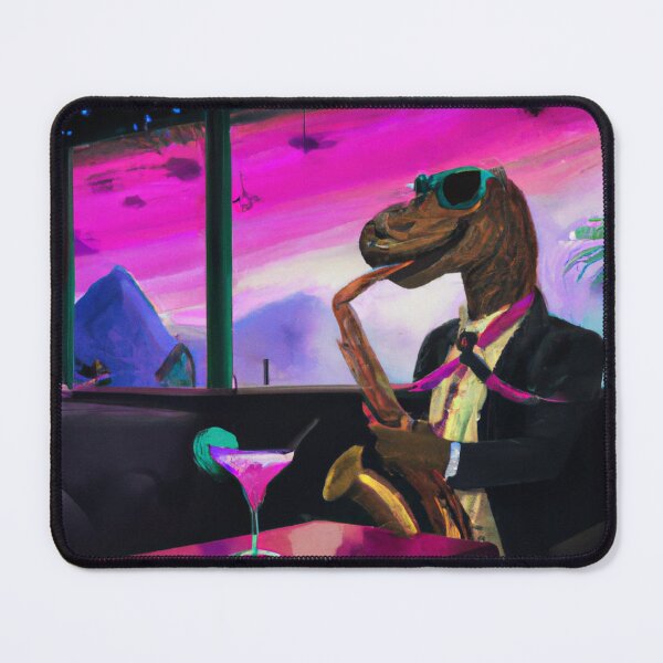 Item preview, A dinosaur playing the saxophone designed and sold by AiArtist01.