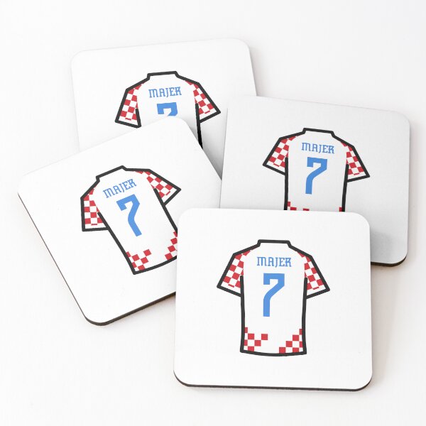 Item preview, Majer #7 CRO Red White Blue 22 Football Jersey designed and sold by Millustgfx.