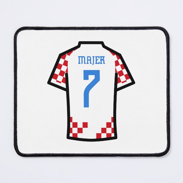 Item preview, Majer #7 CRO Red White Blue 22 Football Jersey designed and sold by Millustgfx.