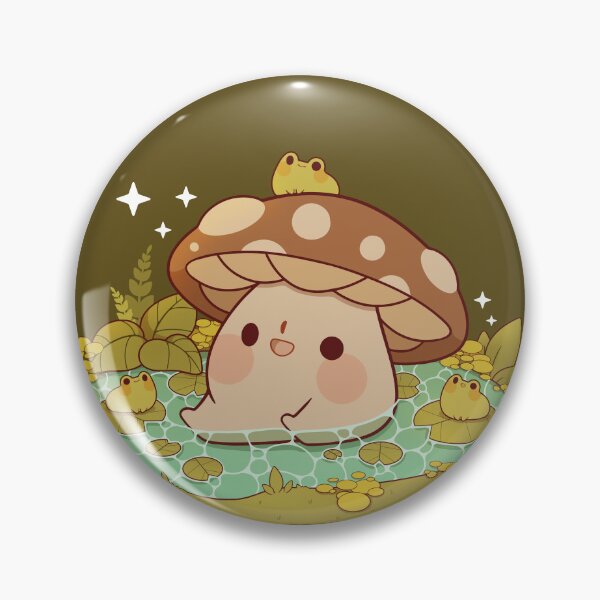 Item preview, Cute mushroom in a frog pond designed and sold by Rihnlin.