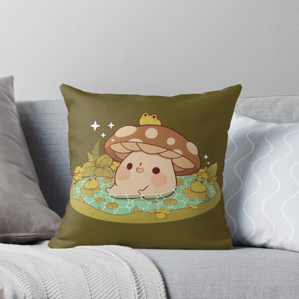 Item preview, Cute mushroom in a frog pond designed and sold by Rihnlin.