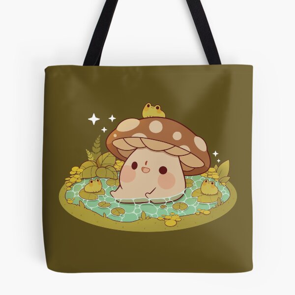 Item preview, Cute mushroom in a frog pond designed and sold by Rihnlin.