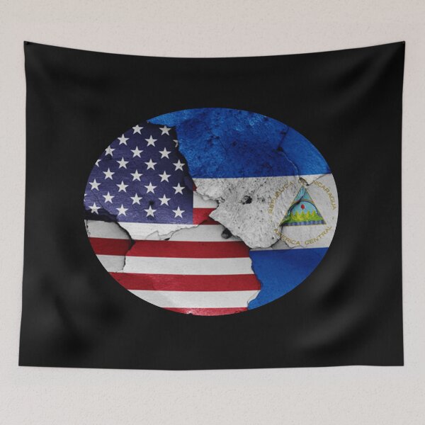 Item preview, Vintage Map Flag of Nicaragua And USA 1903 designed and sold by CuteHigh01.