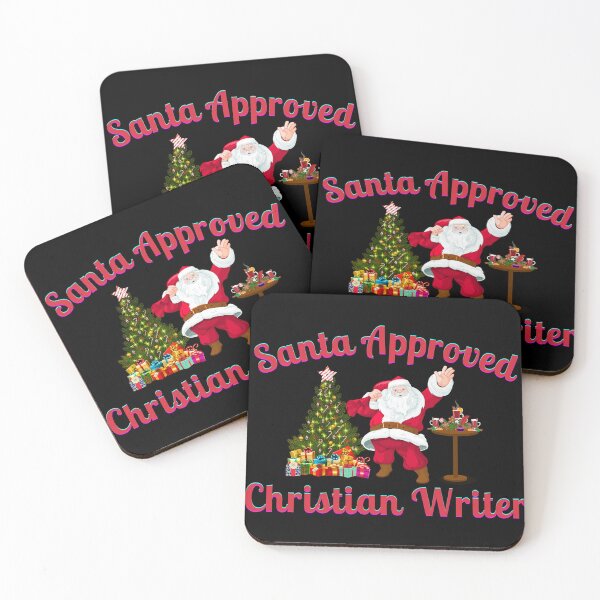 Item preview, Santa Approved Christian Writer - Black Background designed and sold by TheKnightWriter.