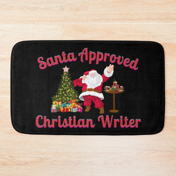 Item preview, Santa Approved Christian Writer - Black Background designed and sold by TheKnightWriter.