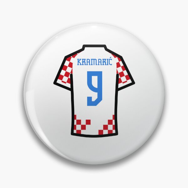 Item preview, Kramaric #9 CRO Red White Blue 22 Football Jersey designed and sold by Millustgfx.