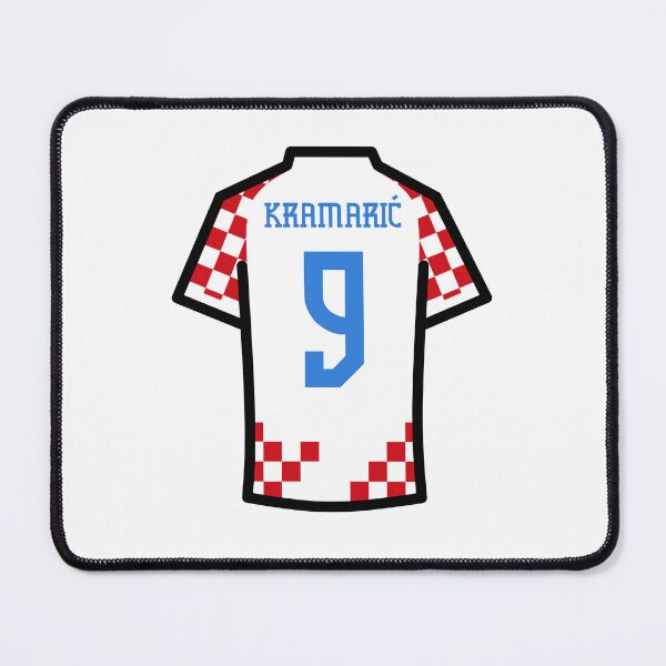 Item preview, Kramaric #9 CRO Red White Blue 22 Football Jersey designed and sold by Millustgfx.