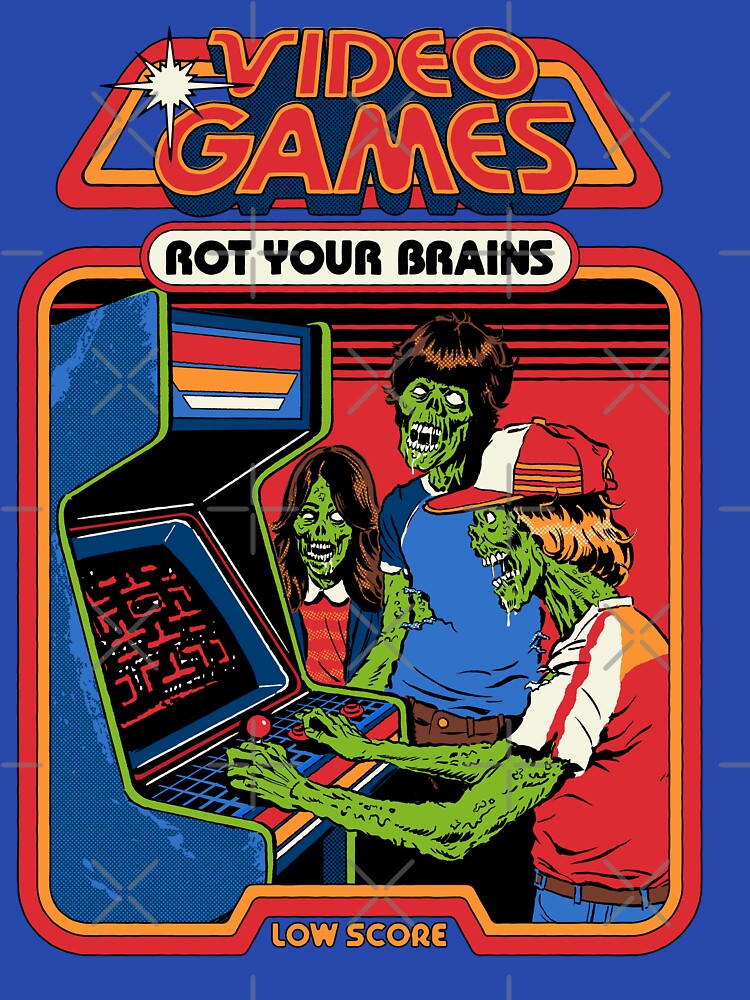 Imagen 5 de 5, Sudadera sin capucha con la obra Los videojuegos pudren tu cerebro, diseñada y vendida por stevenrhodes.