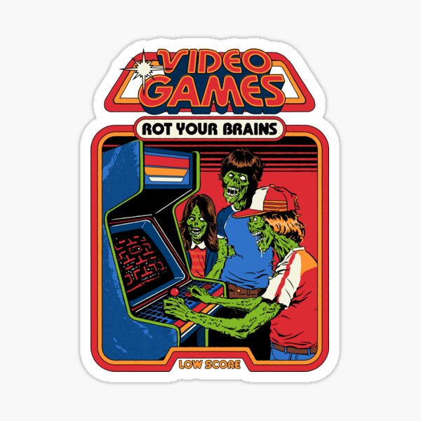 Video Games Rot Your Brain Art Board Print for Sale by