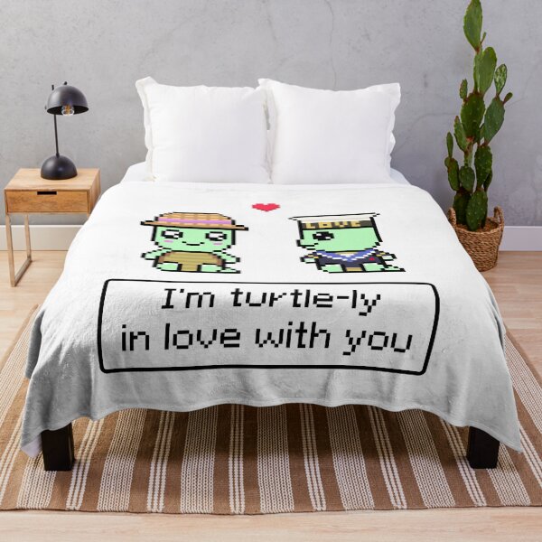 Item preview, Turtle-ly in Love with You Valentines Day Cute Kawaii Turtle Couple on a Date Pixel Art designed and sold by Pixe11y.