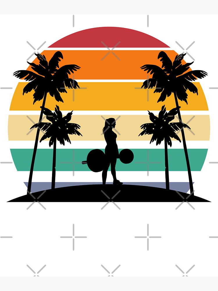 Boho Outrun Retro Sunset Exercise Sticker For Sale By